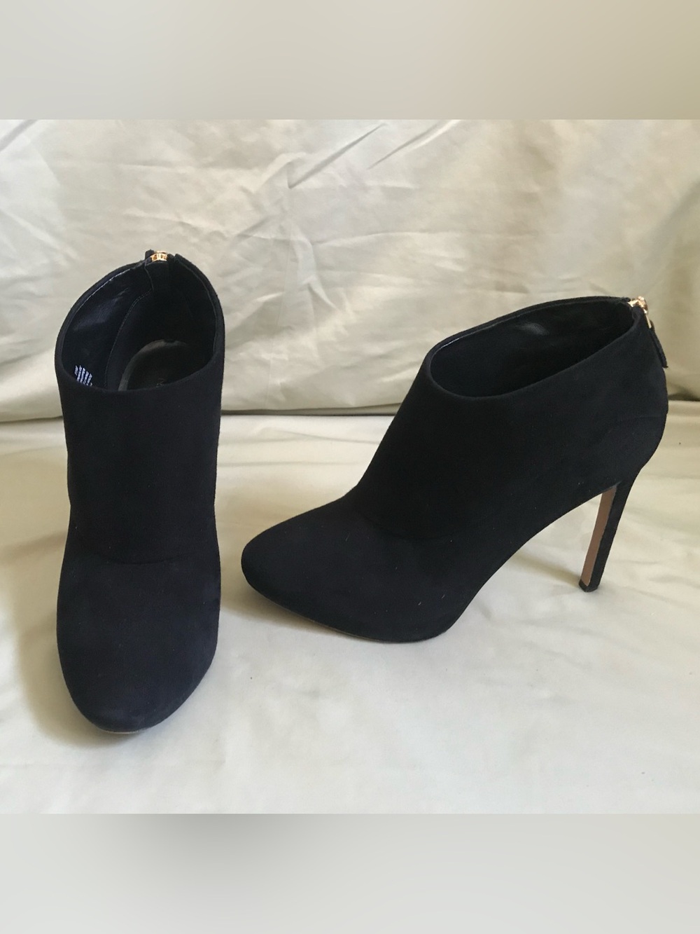 Nine West black suede ankle boot